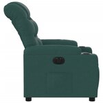 vidaXL Fauteuil inclinable électrique Vert foncé Tissu