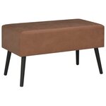 vidaXL Table basse Marron foncé 80x40x46 cm Similicuir