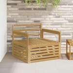 vidaXL Canapé d’extérieur Bois d'Acacia Massif Blanc