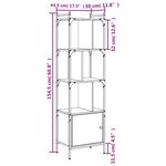 vidaXL Bibliothèque avec porte chêne fumé 44 5x30x154 5 cm