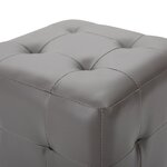 vidaXL 2 Pièces Poufs Gris 30 x 30 x 30 cm Similicuir