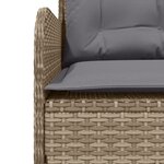 vidaXL Canapé de jardin avec coussins forme de L beige résine tressée