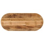vidaXL Dessus de table 110x40x3 8cm ovale bois massif de manguier brut
