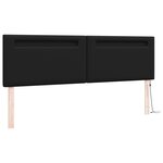 vidaXL Tête de lit LED Noir 180 cm Cuir synthétique