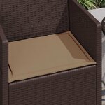 vidaXL Coussins de siège 4 Pièces Taupe 47 x 36 x 2 cm Polyester