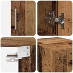 Meuble de rangement étroit vidaXL Vieux bois 30x42.5x225 cm Bois ingé