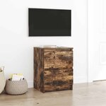 vidaXL Meuble TV chêne fumé 40x35x54 cm bois d'ingénierie