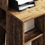 vidaXL Bureau avec rangement Bois Ancien 90 x 48 x 101 5 cm