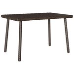 VidaXL Table basse de jardin rectangulaire marron 60x40x37 cm rotin