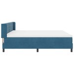 vidaXL Lit à ressorts avec tête de lit Bleu foncé 200 x 200 cm Velours