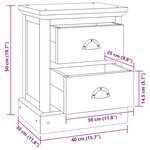 vidaXL Table de chevet Naturel 40 x 30 x 50 cm Bois de teck massif