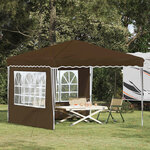 vidaXL Tente de fête pop-up 288 x 288 x 245 cm Taupe Tissu Oxford