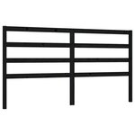 vidaXL Tête de lit Noir 186x4x100 cm Bois massif de pin