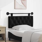 vidaXL Tête de lit suspendue Noir Velours
