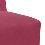 vidaXL Unité de Sofa Modulaire Sans Accoudoirs 2 Pièces Rouge bordeaux