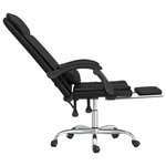vidaXL Fauteuil de massage inclinable de bureau Noir Similicuir
