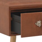 Banquette pouf tabouret meuble banc avec tiroirs 80 cm marron synthétique 3002131