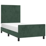 vidaXL Cadre de lit sans matelas vert foncé 100x200 cm velours