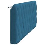 vidaXL Coussin de tête de lit bleu 200 cm velours