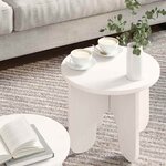 vidaXL Table basse 2 Pièces Blanc Bois de pin massif
