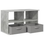 vidaXL Support de télévision avec tiroir Gris béton 79 x 40 x 48 cm