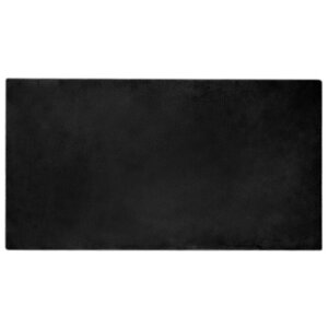 vidaXL Tapis en Fourrure Synthétique de Lapin Olite Noir 80 x 150 cm