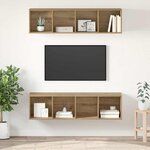 vidaXL Ensemble meuble TV 2 Pièces chêne artisanal 37 x 37 x 142.5 cm