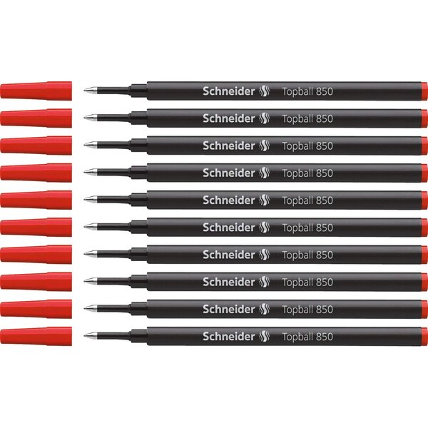 Recharge pour roller Topball 850 05 rouge x 10 SCHNEIDER