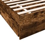 vidaXL Cadre de lit avec tiroirs sans matelas chêne fumé 90x200 cm