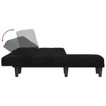 vidaXL Canapé-lit en forme de L noir 255x140x70 cm tissu