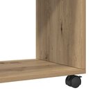 vidaXL Table d'appoint avec roues chêne artisanal bois d'ingénierie