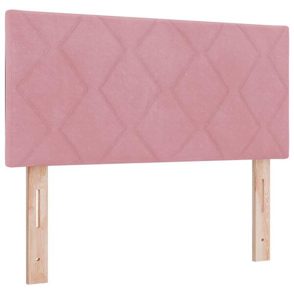 vidaXL Tête de lit LED Rose 100 cm Velours