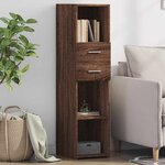 vidaXL Buffet haut chêne marron 30x42 5x124 cm bois d'ingénierie