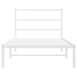 vidaXL Cadre de lit métal sans matelas et tête de lit blanc 100x200 cm