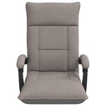 vidaXL Fauteuil de sol ajustable Taupe Tissu