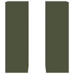 vidaXL Support de Plante 2 Pièces Vert olive 24 x 24 x 75 cm Acier