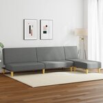 vidaXL Ensemble de canapés 2 Pièces gris foncé tissu
