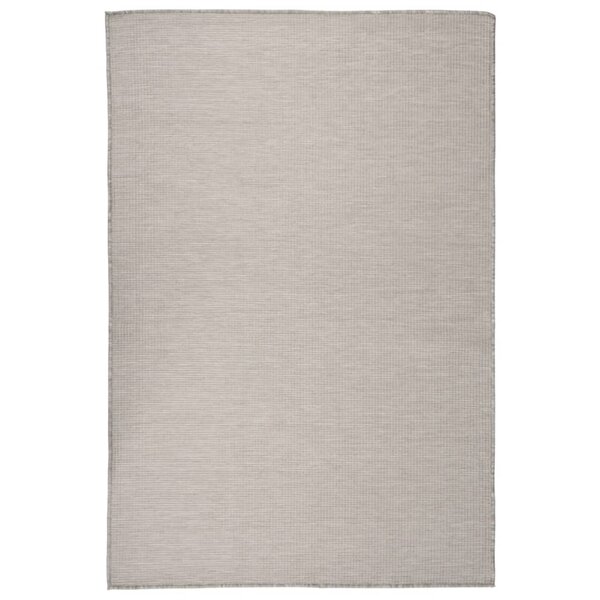 vidaXL Tapis à tissage plat d'extérieur 120x170 cm gris clair