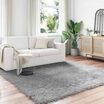 vidaXL Tapis en fausse Tafalla Gris 240 x 240 cm Polyester