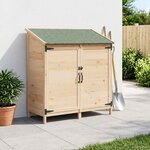 vidaXL Abri de jardin Naturel 106 5 x 56 x 113 5 cm Bois d'ingénierie