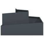 vidaXL Porte-plante Anthracite 80x80x50 cm Acier laminé à froid