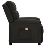 vidaXL Fauteuil de massage Noir Tissu