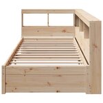 vidaXL Lit bibliothèque sans matelas 100x200 cm bois massif de pin