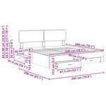 vidaXL Cadre de lit Chêne Sonoma 200 x 200 cm Bois d'ingénierie