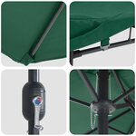 vidaXL Parasol de jardin Vert 385 x 209 x 244 cm Polyester