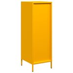 vidaXL Buffet haut jaune moutarde 39x35x103 5 cm acier