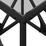 vidaXL Table basse avec dessus en verre transparent 40x40x41 cm acier