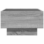 vidaXL Table basse avec LED sonoma gris 50x50x30 cm bois d'ingénierie