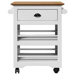 VidaXL Chariot de cuisine BODO blanc et marron 67 5x45x80 cm