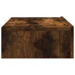 vidaXL Meuble TV avec éclairage LED chêne fumé 60x35x15 5 cm